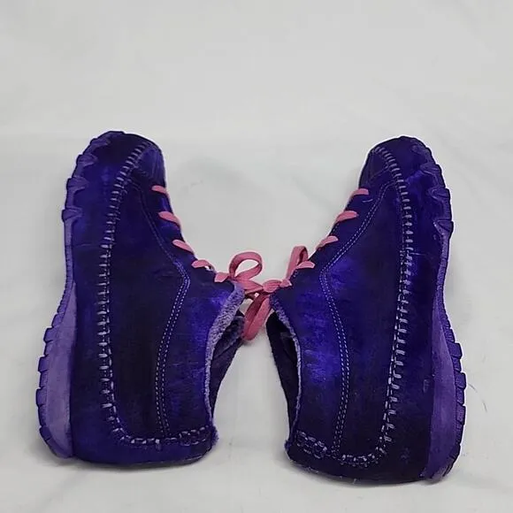 SKECHERS CUSTOM DYED 🐽TOTEM POLE DISTRESSED BUBBLE GUM PURPLE LADIES 7.O GUC