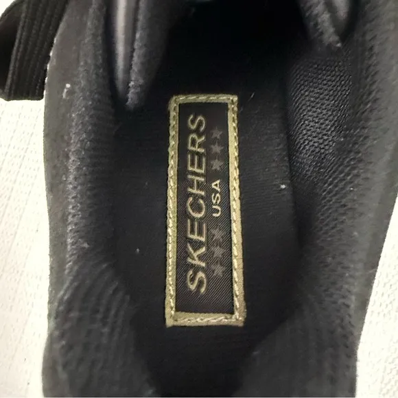 Skechers Jammers Chunky Y2K Black Leather Shoes Womens Size 10