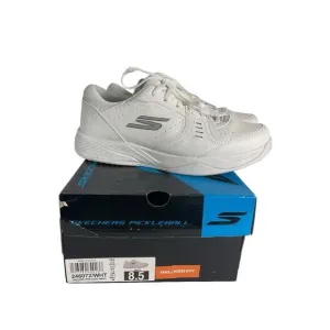 SKECHERS Men's 8.5 VIPER COURT SMASH White LEATHER Shoes AUTHENTIC‎ IN BOX NWB
