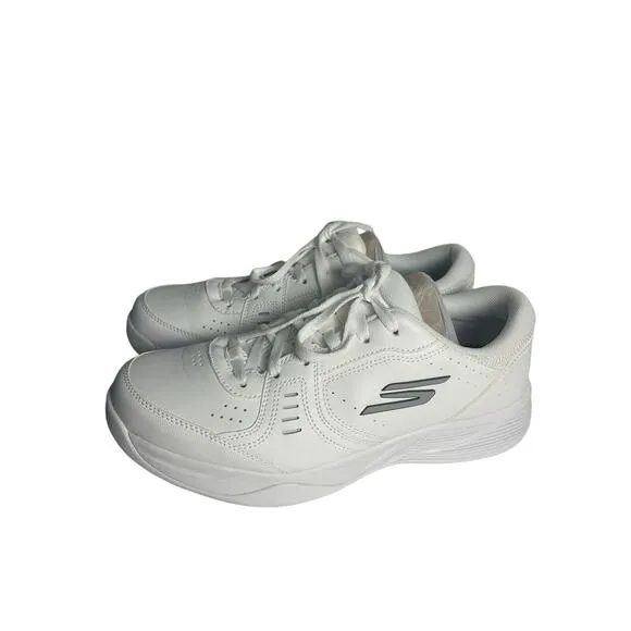 SKECHERS Men's 8.5 VIPER COURT SMASH White LEATHER Shoes AUTHENTIC‎ IN BOX NWB