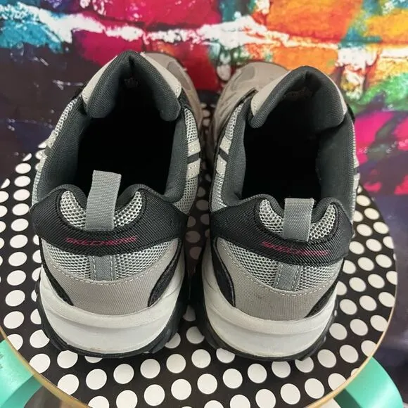 Skechers Mens After Burn Black Casual Shoes Sneakers 8 Extra Wide Style 51866