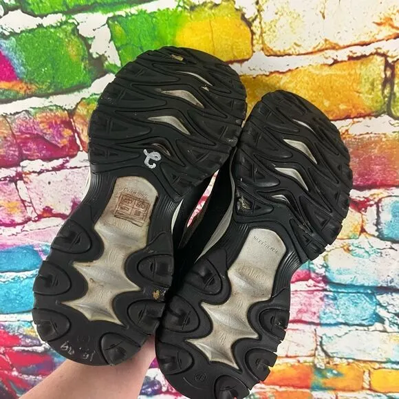 Skechers Mens After Burn Black Casual Shoes Sneakers 8 Extra Wide Style 51866