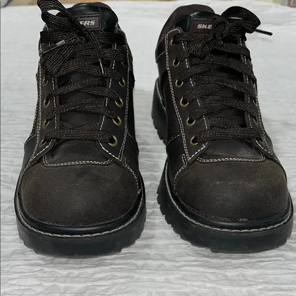 Skechers shoes tredds leather brown women’s size 10