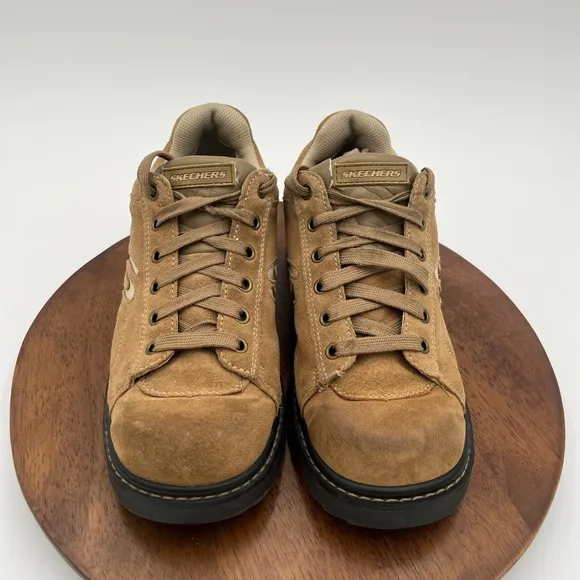 Skechers Vintage Y2K 90s Chunky Platform Suede Leather Retro Oxford Shoes SZ 8.5
