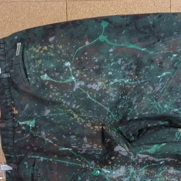 SLICK-BUD FASHIONS slacks size 44X30 in a beautiful one of a kind custom painted