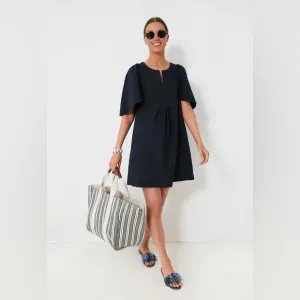 Small Tuckernuck Pomander Place Deep Navy Finley Flutter Sleeve Dress