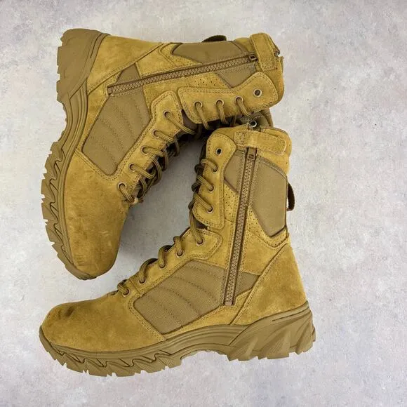 Smith &amp; Wesson Boots Men's Size 9 R Breach 2.0 8&quot; Side-Zip Boots Tactical Tan