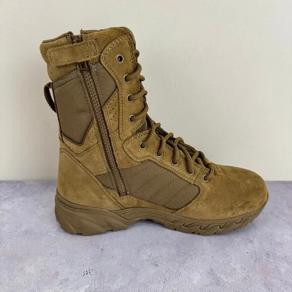 Smith &amp; Wesson Boots Men's Size 9 R Breach 2.0 8&quot; Side-Zip Boots Tactical Tan