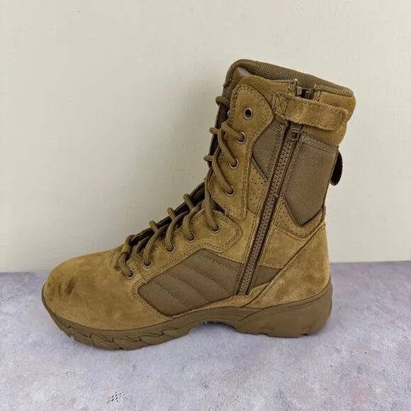 Smith &amp; Wesson Boots Men's Size 9 R Breach 2.0 8&quot; Side-Zip Boots Tactical Tan