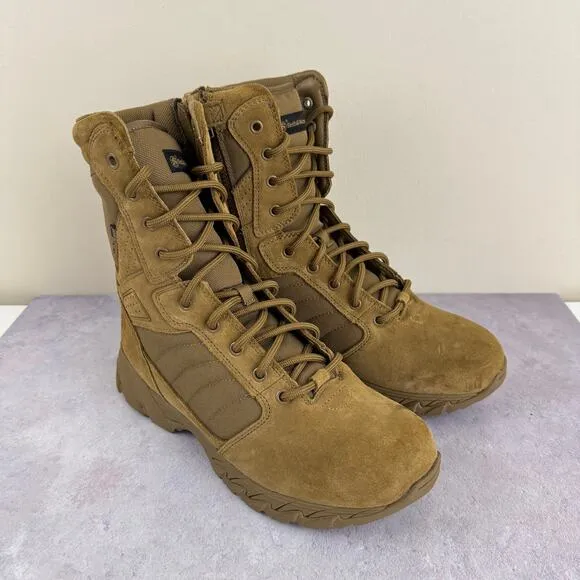 Smith &amp; Wesson Boots Men's Size 9 R Breach 2.0 8&quot; Side-Zip Boots Tactical Tan