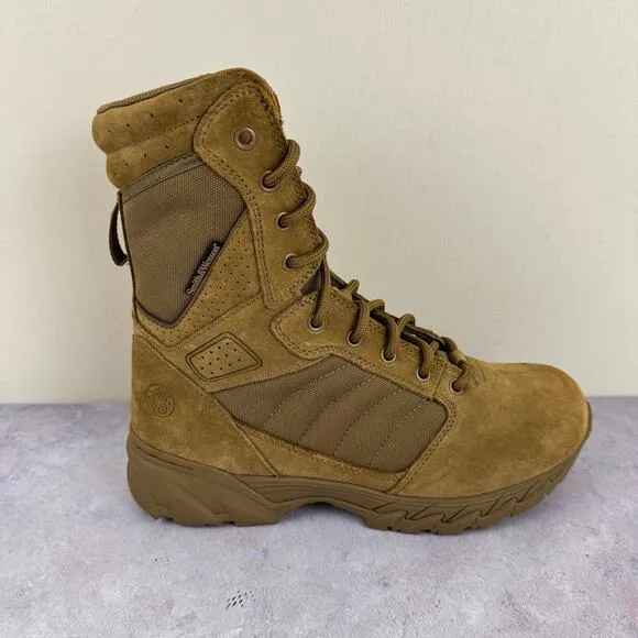 Smith &amp; Wesson Boots Men's Size 9 R Breach 2.0 8&quot; Side-Zip Boots Tactical Tan