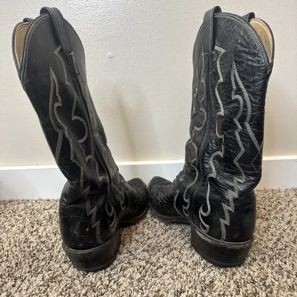Snake Skin Boot Tony Lama Size Men's 8 Y2904 Used