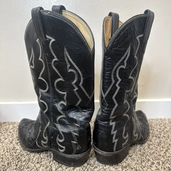 Snake Skin Boot Tony Lama Size Men's 8 Y2904 Used