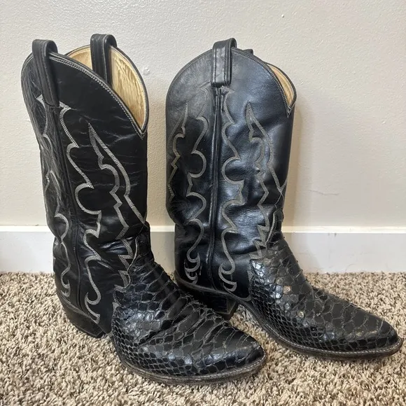Snake Skin Boot Tony Lama Size Men's 8 Y2904 Used