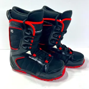 Snowboarding Boots Millennium Three M3 Youth Size 5 Black Red