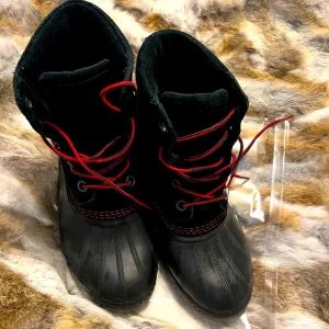 Sorel  Boots Youth Cheyanne II Lace Black/Mountain Red NY2673-011 US Size 7
