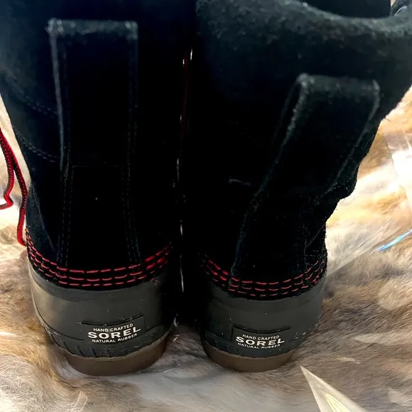 Sorel  Boots Youth Cheyanne II Lace Black/Mountain Red NY2673-011 US Size 7