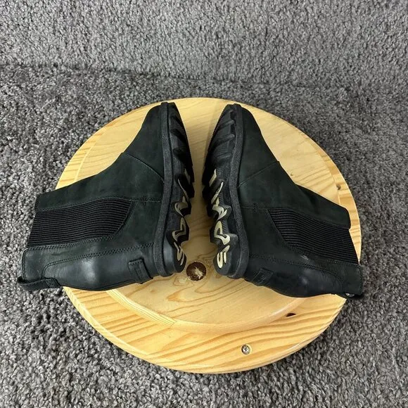 Sorel Joan of Arctic II Hidden Wedge Boots Womens Size 9.5 Green Leather Ankle