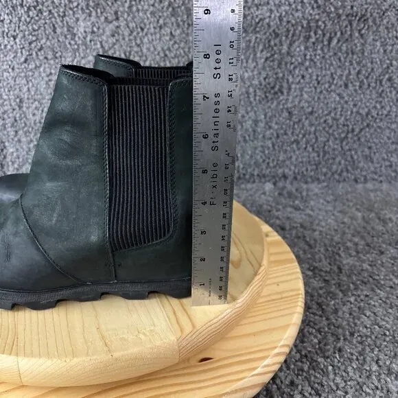 Sorel Joan of Arctic II Hidden Wedge Boots Womens Size 9.5 Green Leather Ankle