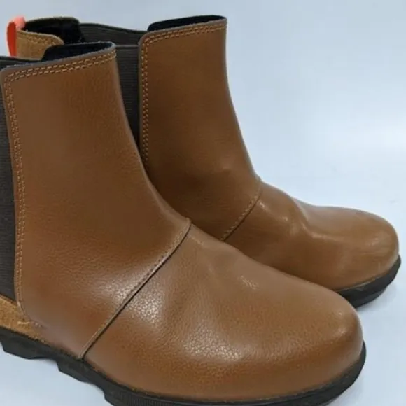 Sorel joan of artic chelsea SUEDE LEATHER COMBO waterproof wedge bootie BOOTS 5
