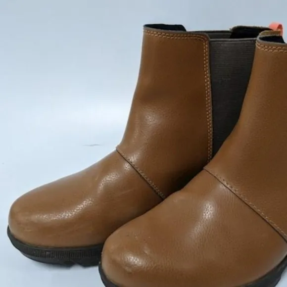 Sorel joan of artic chelsea SUEDE LEATHER COMBO waterproof wedge bootie BOOTS 5