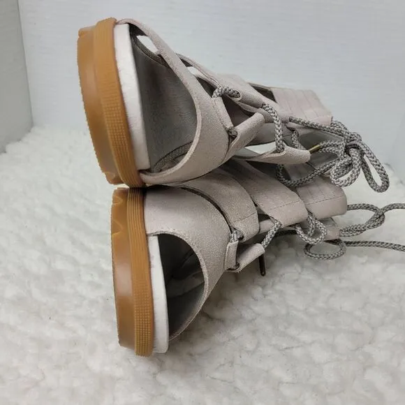 Sorel Joanie II Womens Wedge Sandals Size 10.5 Lace Up Beige Gladiator Shoes
