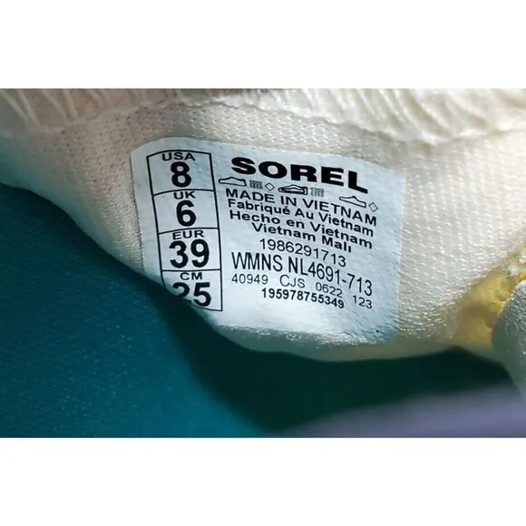 Sorel Kinetic Breakthru Tech Lace Shoes Womens 8 Chunky Lug Sneaker