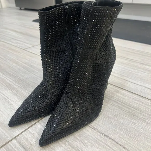 Sparkly Black Boots