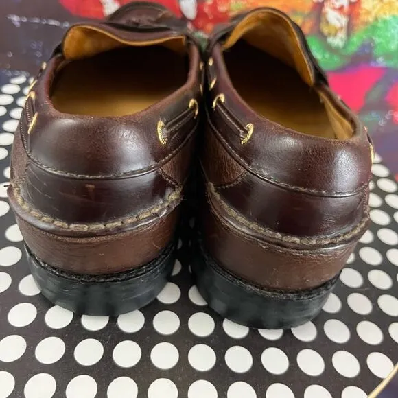 Sperry ASV Gold Cup Leather Tassel Kiltie Vibram Boat Shoes Loafer Brown Leather