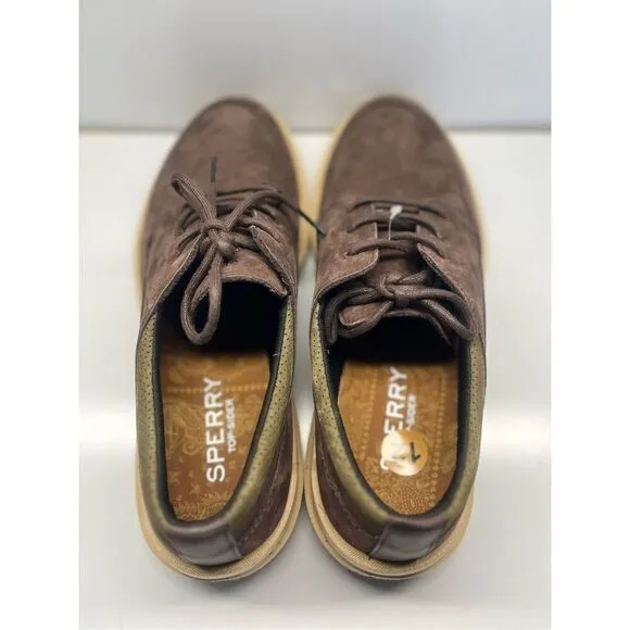 Sperry Cabo II Oxford Brown Leather Shoes STS25458 Men's Size 12