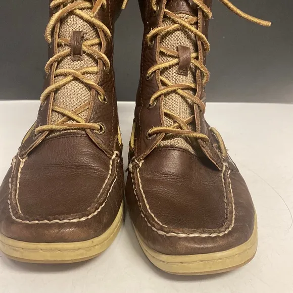 SPERRY Top Sider Ankle Boots Leather Fabric Shoes