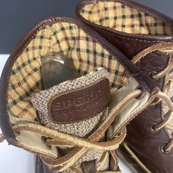 SPERRY Top Sider Ankle Boots Leather Fabric Shoes