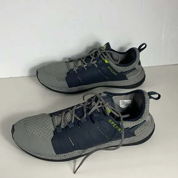 Sperry Top-Sider Mainstay Sneaker Seattle Gray / Blue Shoes Men’s Sz 11.5
