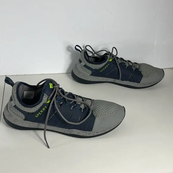 Sperry Top-Sider Mainstay Sneaker Seattle Gray / Blue Shoes Men’s Sz 11.5