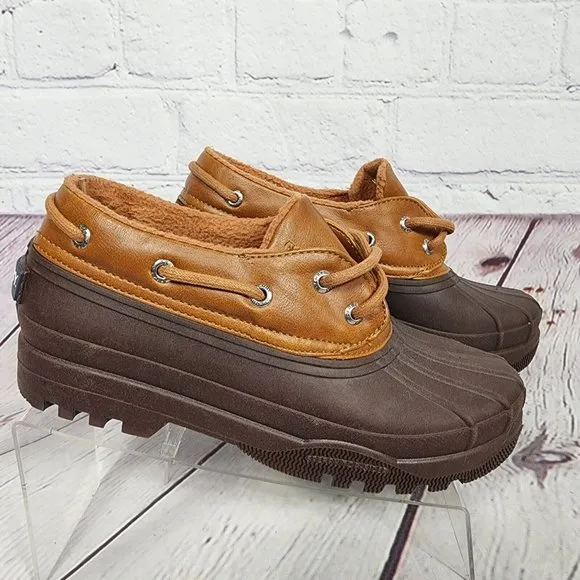 Sperry Women's Top Spider Heron Duck Shoes Size 6.5 Brown