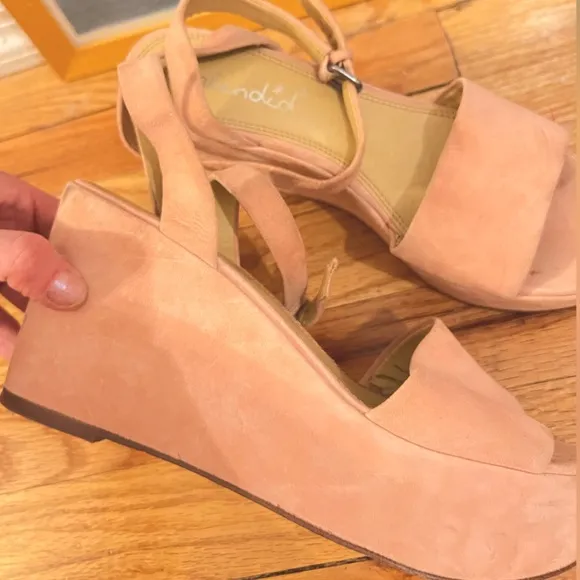 Splendid Felix Platform Wedge Sandals, EUC