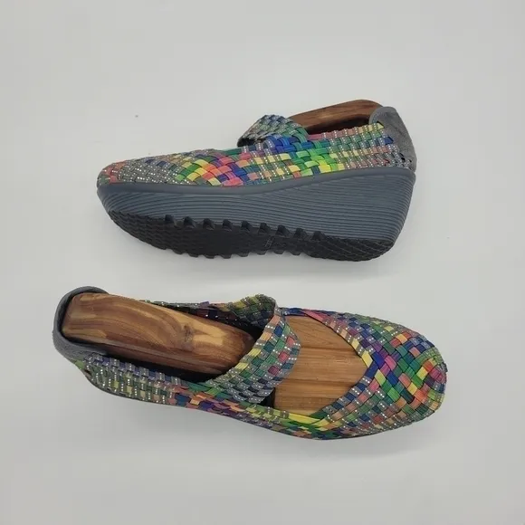 St. John’s Bay Woven Karma Rainbow Wedge Mary Jane Size 7.5 Shoes