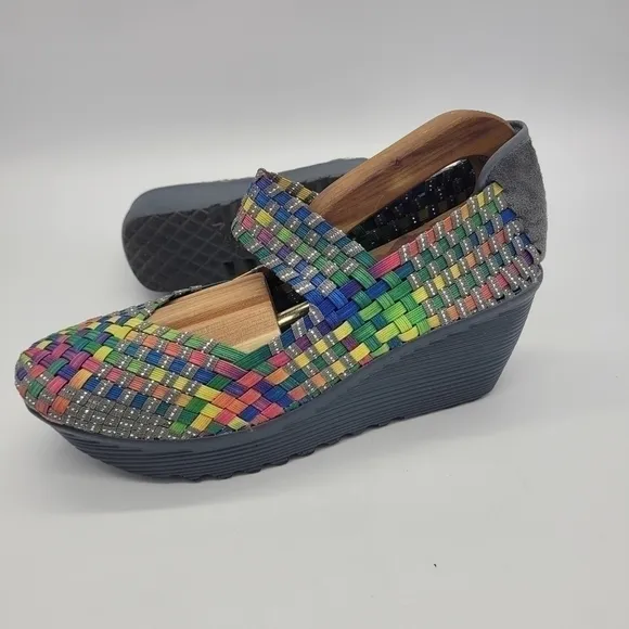 St. John’s Bay Woven Karma Rainbow Wedge Mary Jane Size 7.5 Shoes