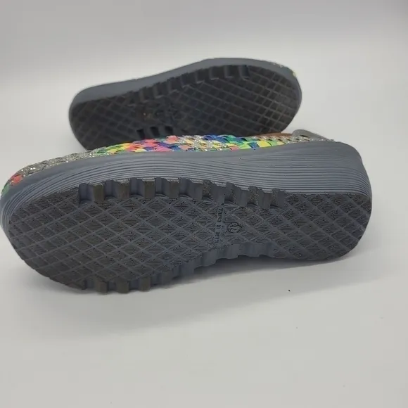 St. John’s Bay Woven Karma Rainbow Wedge Mary Jane Size 7.5 Shoes