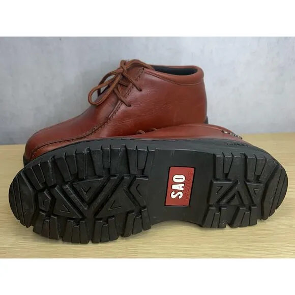 Stacy Adams Mens Boots Leather Vintage Granburry Chukka Chunky Retro Size 7M