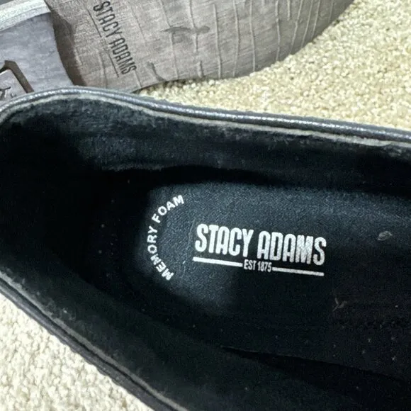 Stacy Adams Shoes Mens 9M Black High Top Lace Up Suade Dress 24984-001