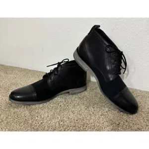 Stacy Adams Shoes Mens 9M Black High Top Lace Up Suade Dress 24984-001