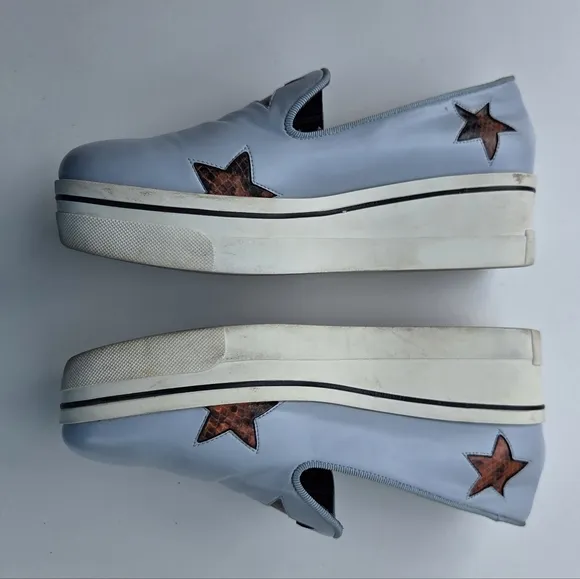 Stella McCartney Binx Baby blue Star Platform Shoes Size 39