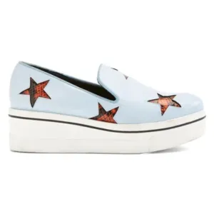 Stella McCartney Binx Baby blue Star Platform Shoes Size 39