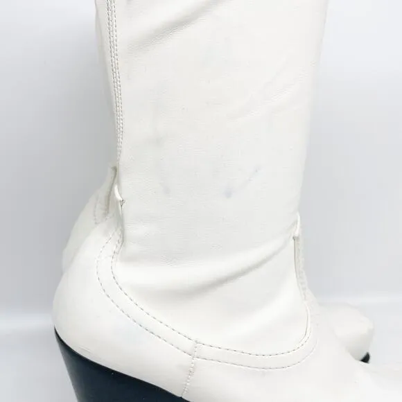 Stella McCartney Women's Cowboy Stretch Ankle Boots Vegan White Size 37