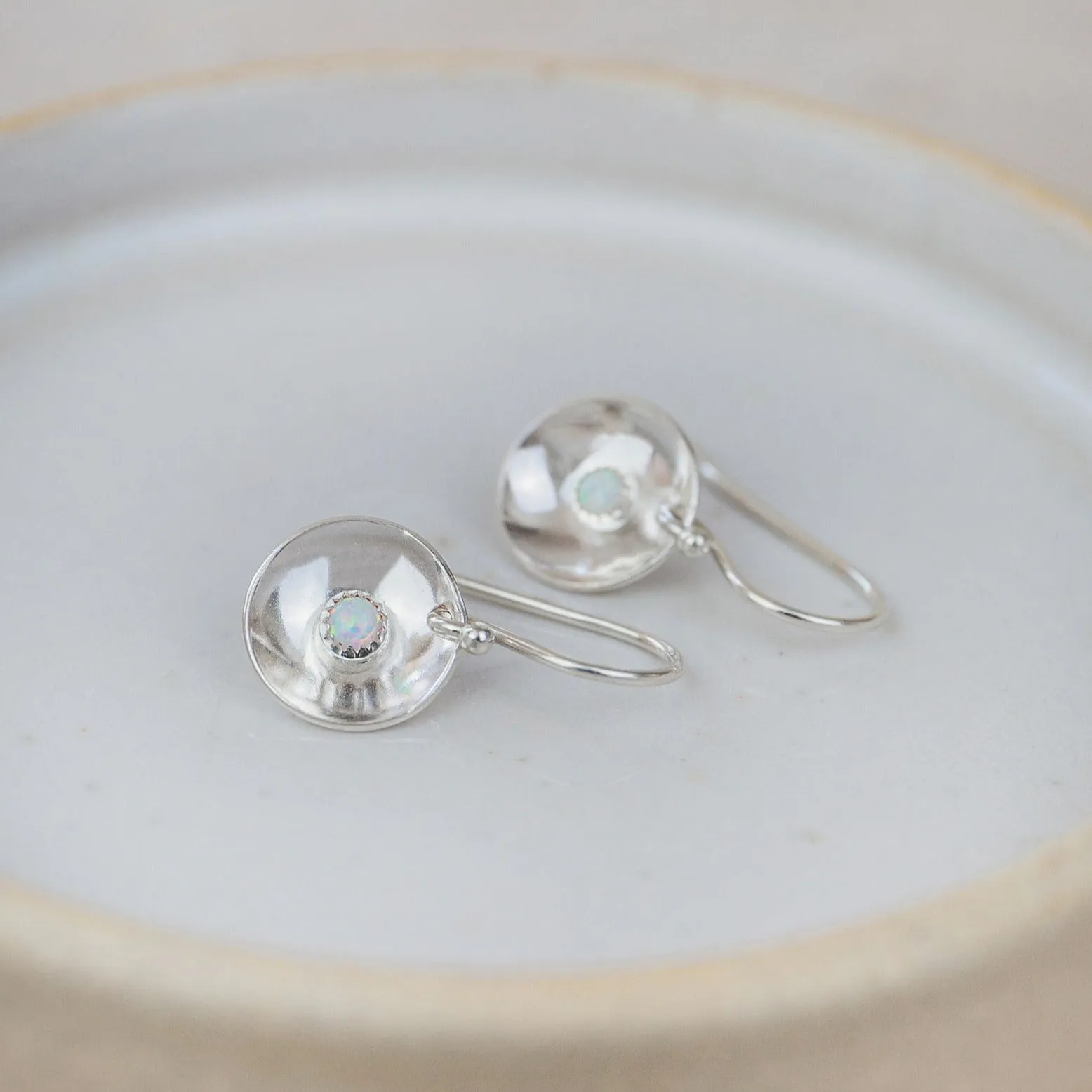Sterling Silver Boho Dome Earrings