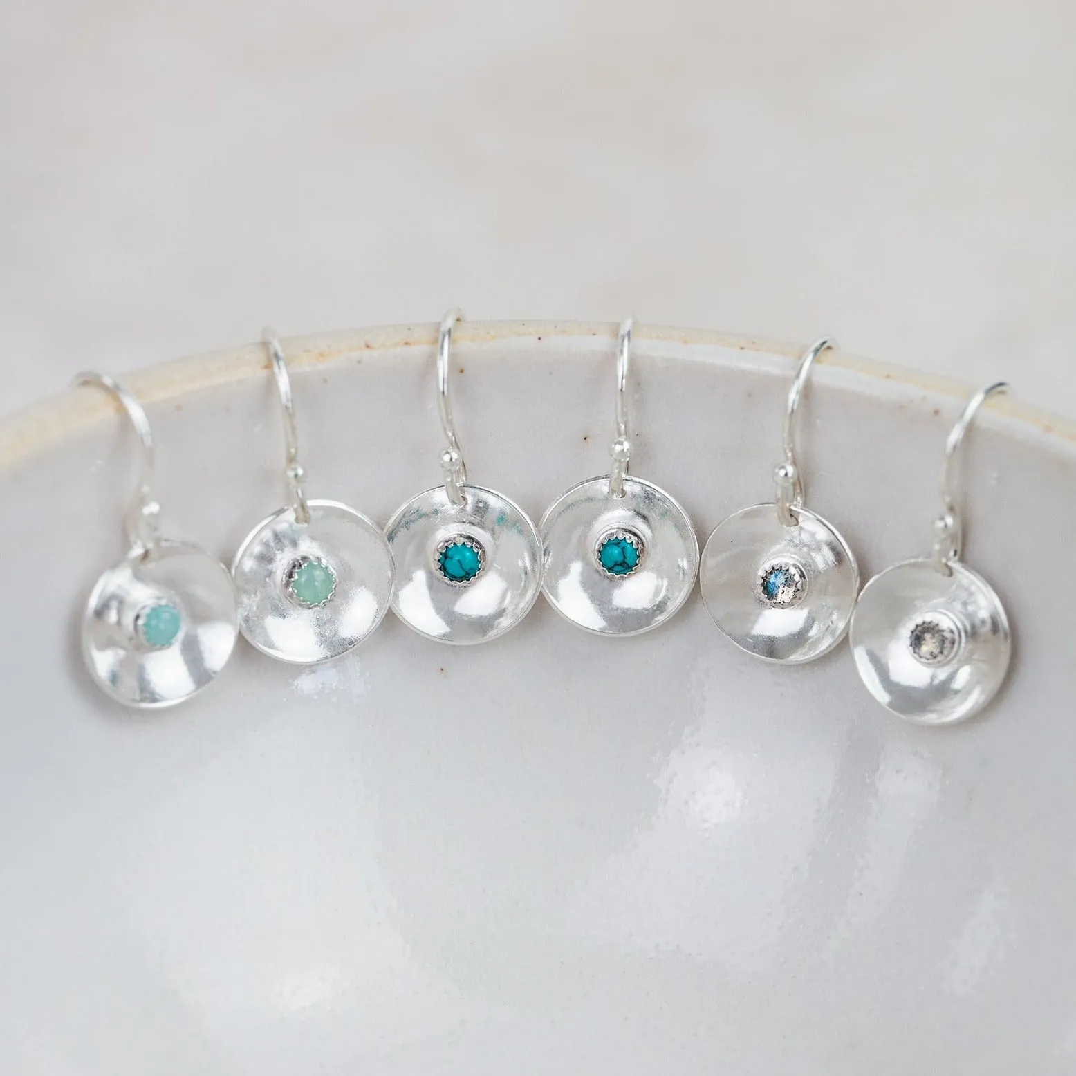 Sterling Silver Boho Dome Earrings