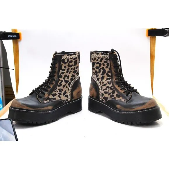 Steve Madden Avenger Boots Platform Lace Up Chunky Women's Shoes Sz 10 M