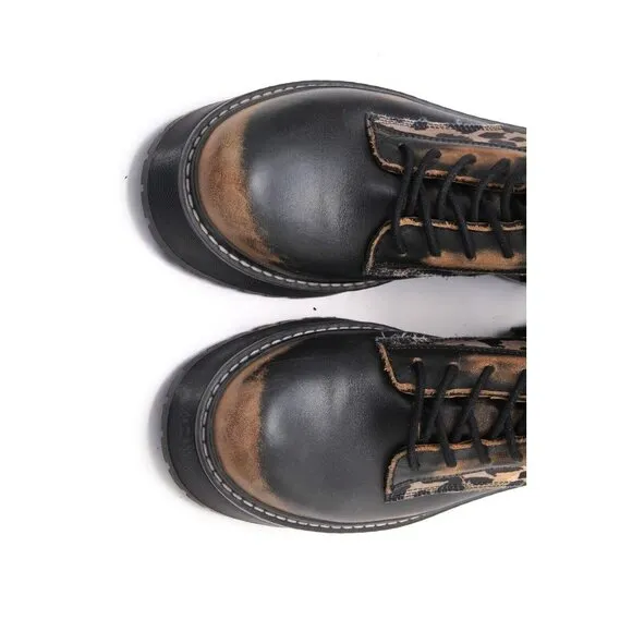 Steve Madden Avenger Boots Platform Lace Up Chunky Women's Shoes Sz 10 M