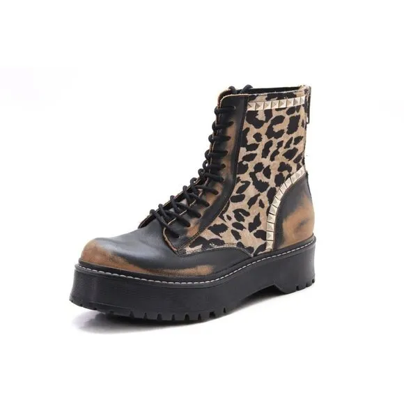 Steve Madden Avenger Boots Platform Lace Up Chunky Women's Shoes Sz 10 M